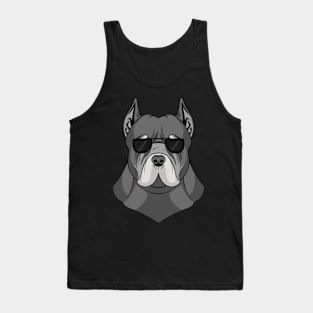 Cool Pitbull with Sunglasses Tank Top